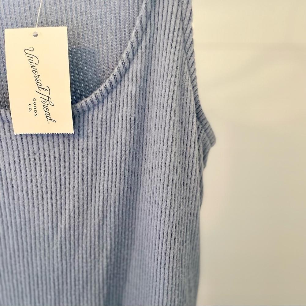 Universal Thread Blue Knit Midi Slip Dress - Picture 2 of 5